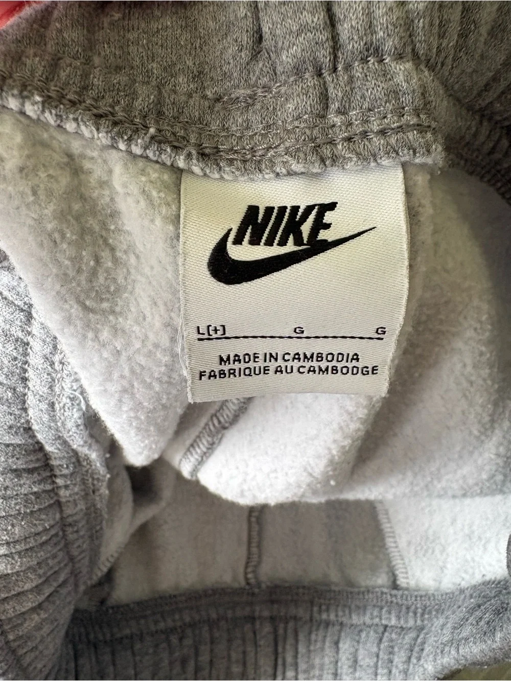 NIKE Kids Boys sz L + Plus FLEECE Gray Cargo Jogger Pants Drawstring